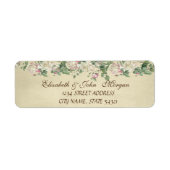 Elegant afbeelding Luxe - Rozen Adres label (Voorkant)