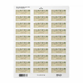Elegant afbeelding Luxe - Rozen Adres label (Full Sheet)