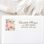Elegant afbeelding Luxury roze Roses Adres Etiket (Insitu)