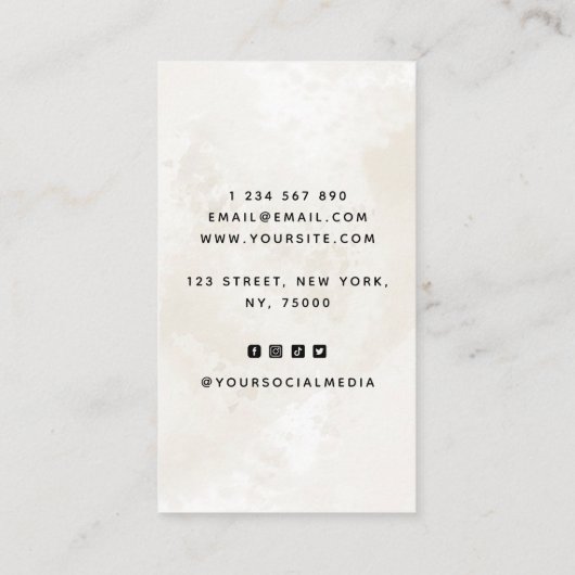 Elegant afbeelding Marmer Voeg je QR-code en je Lo Visitekaartje (Achterkant)