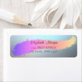 Elegant afbeelding, penseelstreek, klein adreslabe etiket (Insitu)