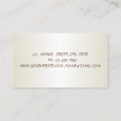 Elegant afbeelding, penseelstreek, ventilator visitekaartje (Achterkant)