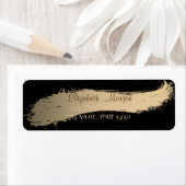 Elegant afbeelding, penseelstreek, zwart adreslabe etiket (Insitu)