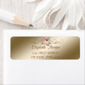 Elegant afbeelding Romantic, Roos adreslabel Etiket (Insitu)