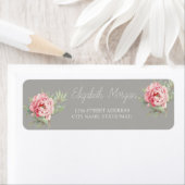 Elegant afbeelding Romantische Rozen Adres Etiket (Insitu)