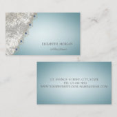 Elegant afbeelding Stijlvol, blauw Visitekaartje (Voorkant / Achterkant)