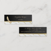 Elegant afbeelding Stijlvol, zwart, Heels Mini Visitekaartje (Voorkant / Achterkant)