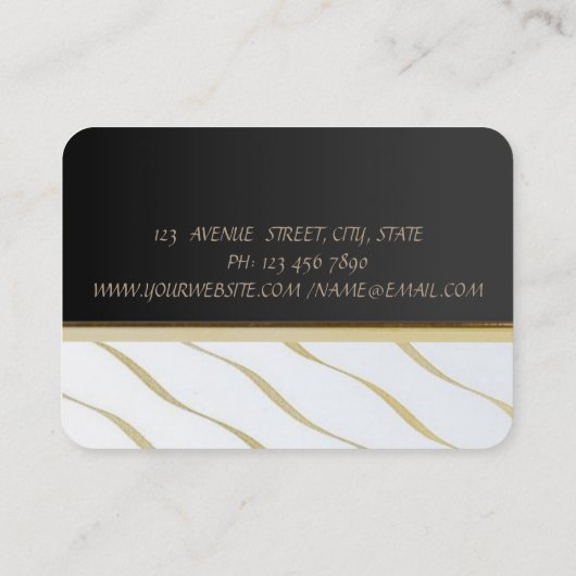 Elegant afbeelding stijlvol, zwart, rood visitekaartje (Achterkant)