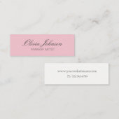 Elegant afbeelding Visitekaartjes | Roze en wit (Voorkant / Achterkant)