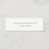 Elegant afbeelding Visitekaartjes | Roze en wit (Achterkant)