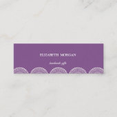 elegant, afbeelding, witte kant mini visitekaartje (Voorkant)