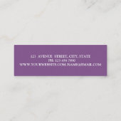 elegant, afbeelding, witte kant mini visitekaartje (Achterkant)