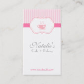 Elegant, afbeelding, zoete roze, cafe of thea Hous Visitekaartje (Voorkant)