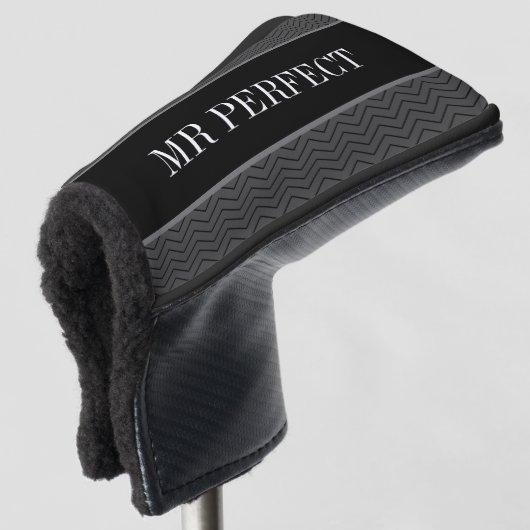Elegant afdekplaatje van golfafvallen met aangepas golfheadcover (3/4 voorkant)