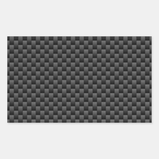 Elegant afdrukdecor voor koolstofvezel rechthoekige sticker (Voorkant)