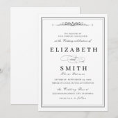 Elegant Affair minimalist Wedding Kaart (Voorkant / Achterkant)