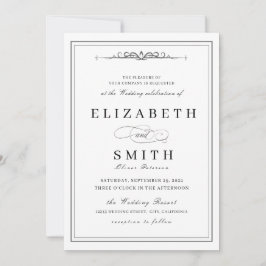 Elegant Affair minimalist Wedding Kaart