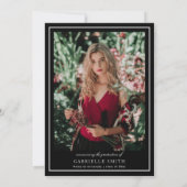 Elegant afgestudeerden in de zwarte & goudwet kaart (Achterkant)