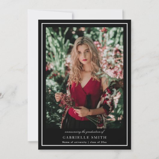 Elegant afgestudeerden in de zwarte & goudwet kaart (Achterkant)