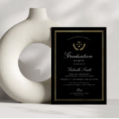 Elegant afgestudeerden in de zwarte & goudwet kaart