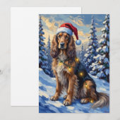 Elegant Afghan Hound Winter Wonderland Christmas Feestdagenkaart (Voorkant / Achterkant)