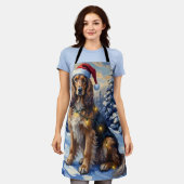 Elegant Afghan Hound Winter Wonderland Christmas Schort (Gedragen)