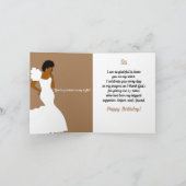 Elegant African American Sister Birthday Kaart (Binnen)