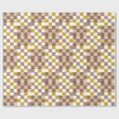 Elegant African Gold en Paars Kente Cadeaupapier (Vlak)