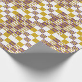 Elegant African Gold en Paars Kente Cadeaupapier (Hoek)