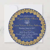 Elegant African Prince Royal Blue en Gold Kaart (Achterkant)