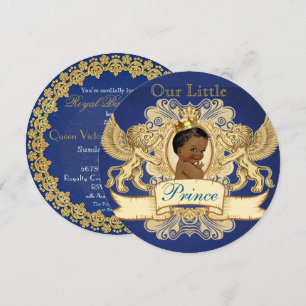 Elegant African Prince Royal Blue en Gold Kaart
