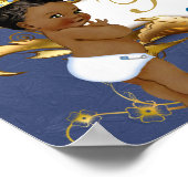 Elegant African Prince Royal Blue en Gold Poster (Hoek)