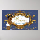 Elegant African Prince Royal Blue en Gold Poster (Voorkant)