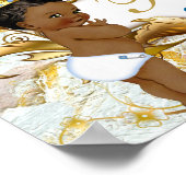 Elegant African Prince White & Gold Marble Poster (Hoek)