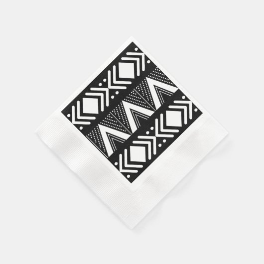 Elegant Afrikaans Bogolan Design Papier Servetten (Hoek)