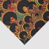 Elegant Afrikaans etnisch patroon in levendige tin Tissuepapier (Detail)