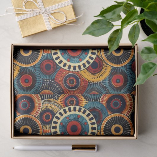 Elegant Afrikaans Etnisch Patroon Ontwerp Tissuepapier (Geschenk)