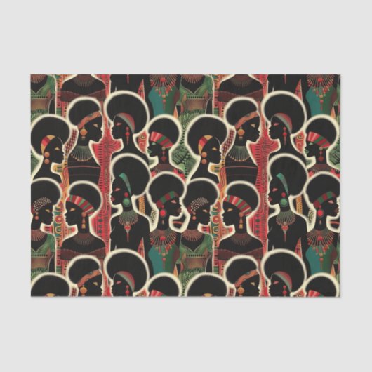 Elegant Afrikaans etnisch patroon Tissuepapier (Voorkant)