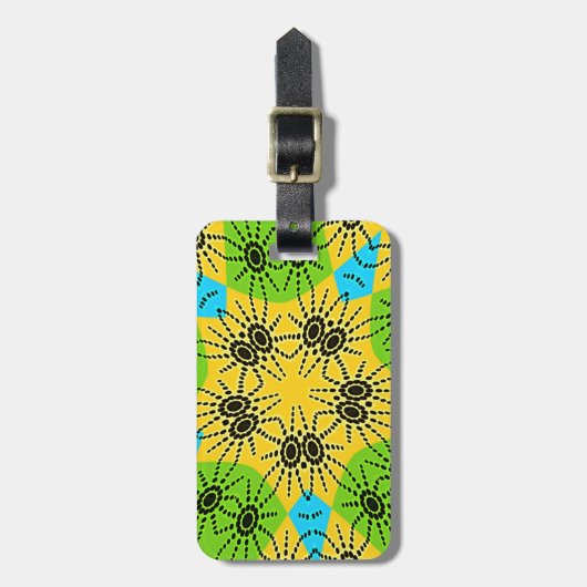 Elegant Afrikaans geïnspireerde Spider Traditionee Bagagelabel (Voorkant verticaal)