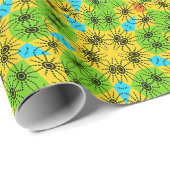 Elegant Afrikaans geïnspireerde Spider Traditionee Cadeaupapier (Rol Hoek)