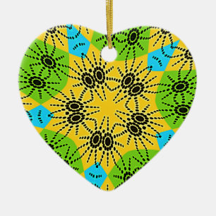 Elegant Afrikaans geïnspireerde Spider Traditionee Keramisch Ornament