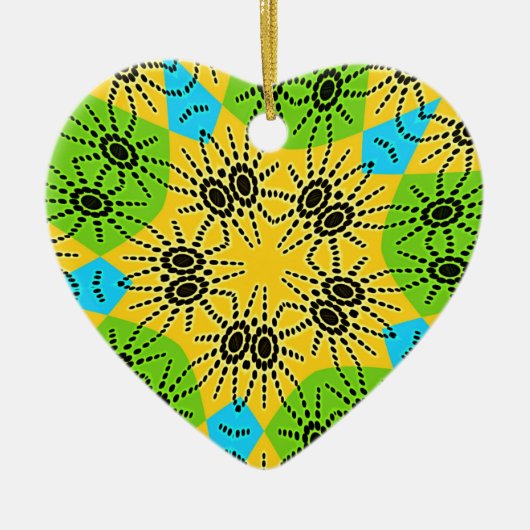 Elegant Afrikaans geïnspireerde Spider Traditionee Keramisch Ornament (Voorkant)