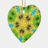 Elegant Afrikaans geïnspireerde Spider Traditionee Keramisch Ornament (Links)