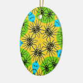 Elegant Afrikaans geïnspireerde Spider Traditionee Keramisch Ornament (Links)