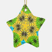 Elegant Afrikaans geïnspireerde Spider Traditionee Keramisch Ornament (Links)