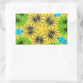 Elegant Afrikaans geïnspireerde Spider Traditionee Rechthoekige Sticker (Tas)