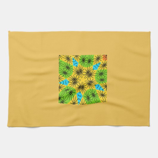 Elegant Afrikaans geïnspireerde Spider Traditionee Theedoek (Horizontaal)