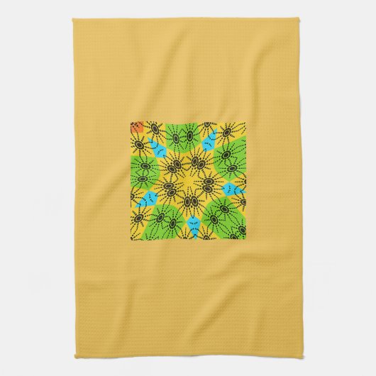 Elegant Afrikaans geïnspireerde Spider Traditionee Theedoek (Verticaal)