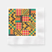 Elegant Afrikaans Kente Design Papier Servetten (Voorkant)