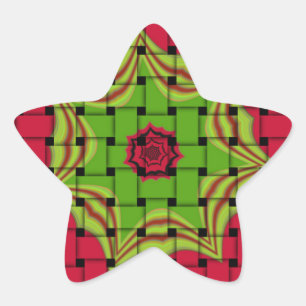 Elegant Afrikaans Mooi Geweven vector print patroo Ster Sticker